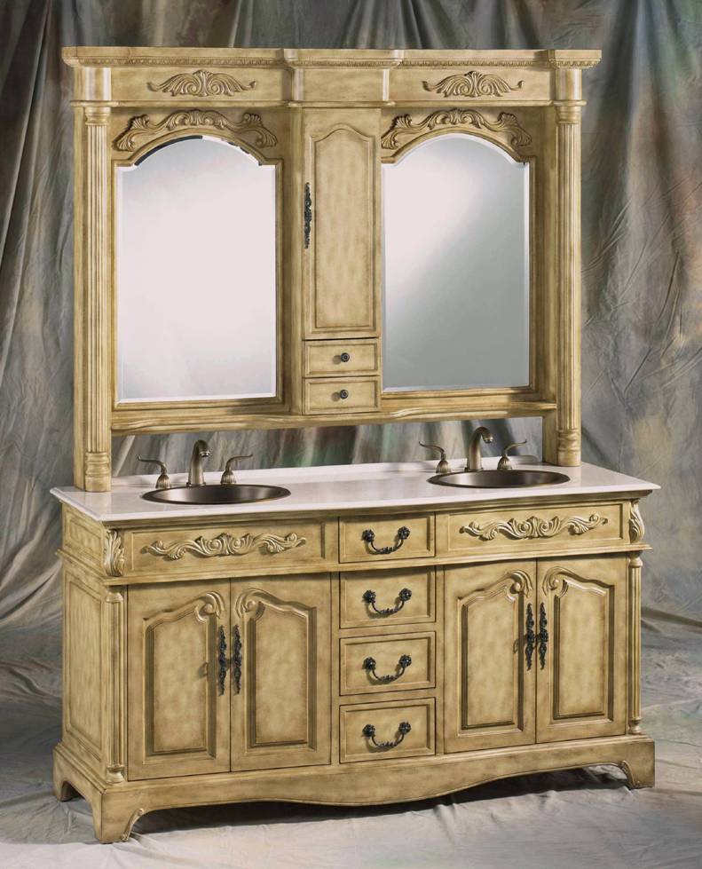 Vanity with Hutch 68inch Double Vanity Bathroom Vanity Hutch